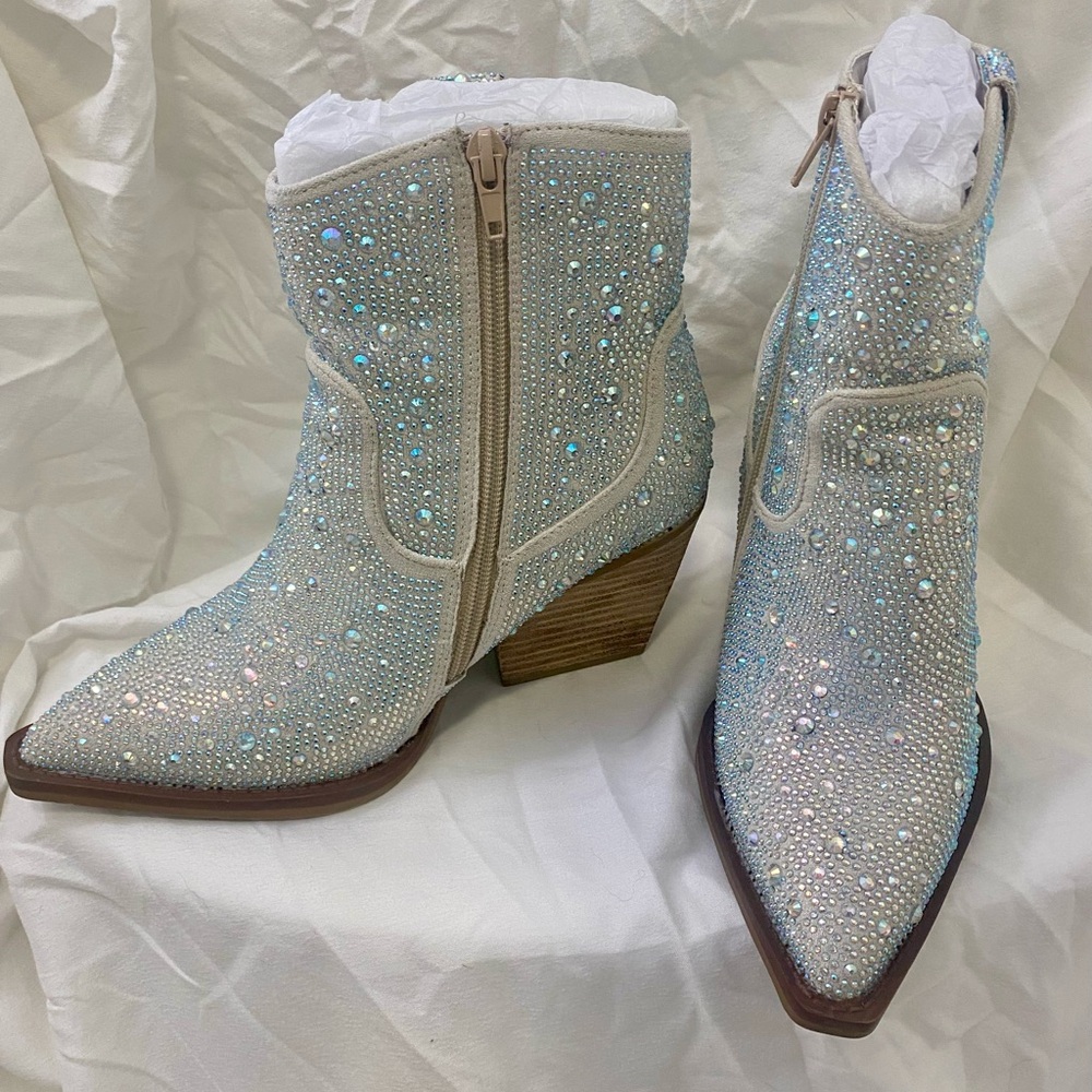 Very G Kady Rhinestone Boots size 7 - Picture 3 of 12